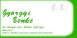 gyorgyi benke business card